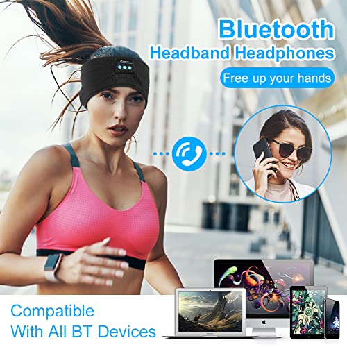 Slaapkoptelefoon, Bluetooth draadloze hoofdband met ultra-dunne HD Stereo-luidsprekers voor sport, Side Sleep, Yoga, Fitness, Ontspanning 5
