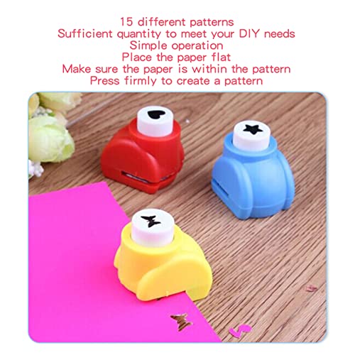 Hole Punch, 15Stuks Vorm Paper Hole Punch Set voor kinderen DIY stimuleren imagination Craft gaten Punch voor Scrapbooking Journaling Groeten 4