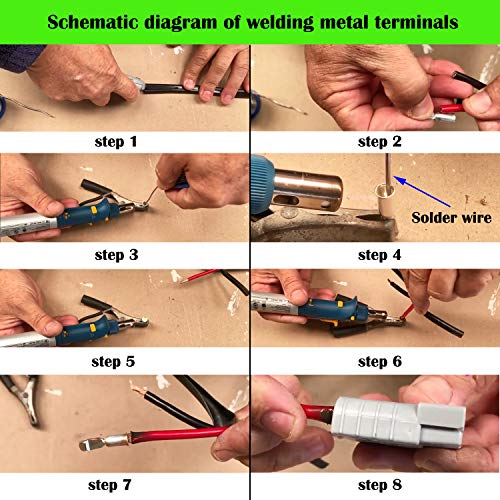 Batterijaansluiting 50 Een stekker, 600 V Quick Connect batterijconnector snelle aansluitplug geschikt voor 6-10 AWG draad (4 sets) 3