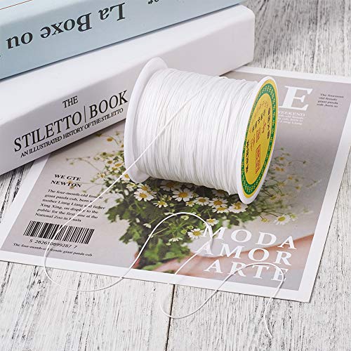 0.5mm gevlochten Nylon Wire White Silky Chinese knoop Cord Shamballa Macrame draad koord kralen String voor Kumihimo Macrame vriendschap armbanden maken 4