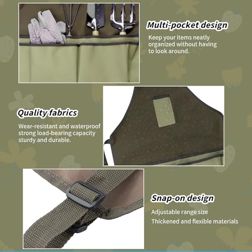 Tuinschorten 45 x 55 cm Tuingereedschap Bergzak met 8 Compartiments, 38 x 25 x 9 cm, Tuintas voor binnen en buiten gebruik (geen gereedschap) 3