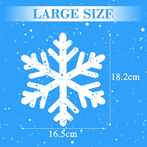 9 Sheet Large Size Kerst Snowflake Stickers Herbruikbare Xmas Window Clings PVC Static Self Sticker voor Kerstmis Winter decoraties Party Ornamenten 3