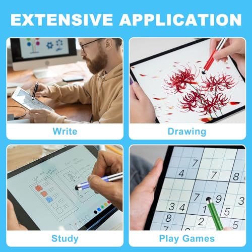 Verpakking van 10 Mini Stylus Pen, High-Precision Touch Screen Stylus Pens, Short Stylus Pen Sets voor alle smartphones, mobiele telefoons, tabletten, Universal Touch Screen Devices