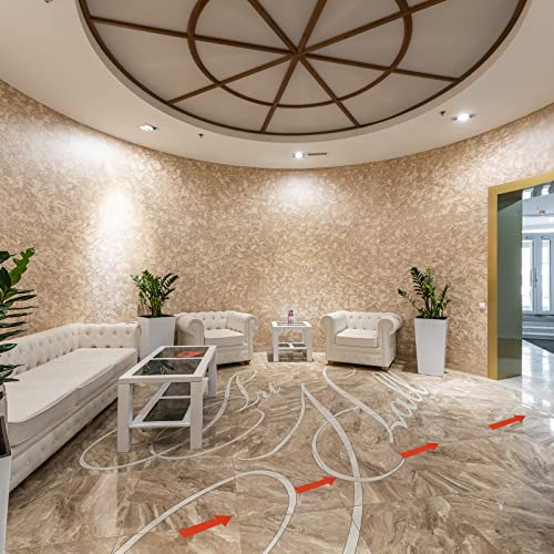 8"x2" pijl Stickers 15 Pack PVC Verwijderbare Zelfklevende Waterdichte Grote Pijl Getekende Vloer Sticker Wall Markering voor Street Instructies Rood 5