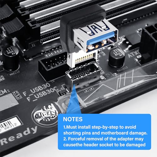 USB 3.1 Front Panel Header 10Gbps Type E naar USB 3.1 Moederbord Header Adapter Type-E Man naar USB Een Vrouwelijke Front Connector Converter (PH741A) 3