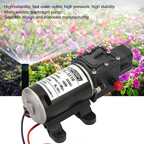 Micro Diafragm Pump, 24 V, 100 W, 8 L/m, Elektrische Hogedrukwaterpomp, Zelf-Priming Pomp, Waterdruk Diafragm Pomp met drukschakelaar voor het reinigen van voertuigen van industriële planten, Membrane 3