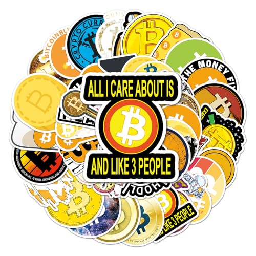 Bitcoins Sticker Set Stickers Kids Tieners 50 stuks Dieren Waterdichte Vinyl Stickers Laptop Skateboard Koffer Helm Auto Fiets mobiele telefoon Motorrijwiel Bike Scrapbook