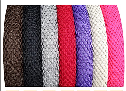 3-in-1 Universele autostuurwielhoes 37-38 cm Niet Slip ademend Rooster Stof Zomer Stuurwiel Hoes Stuurwiel Bescherming voor Vrachtwagen Auto Accessoires Roze 4