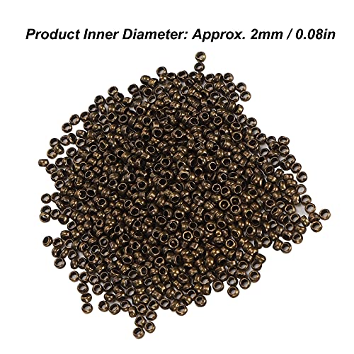 Ronde Spacer Kralen, DIY Stopper Kralen Makkelijk te gebruiken sieraden maken Stopper Kralen Duurzaam 500Pcs Knijp kralen voor ketting armband DIY(Bresze) 4