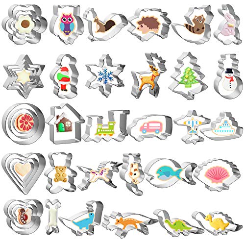 Cookie Cutters 40 stuks Cookie Cutter Kerst Dinosaurus Cookies Cookie Cutters voor kinderen