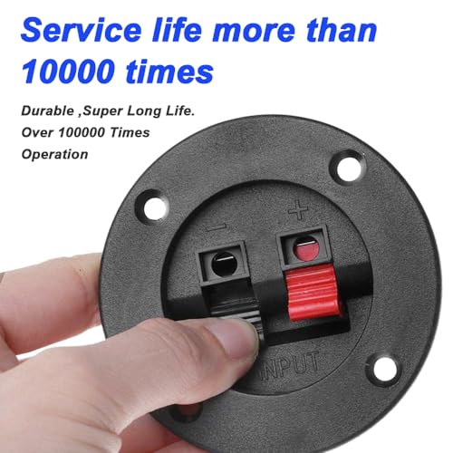 Speaker Box Terminal Koppels, 2-Position Ronde Stereo Cup Connectors, Link Pole Cable Terminal Cup (4, 2,95 inch) 5