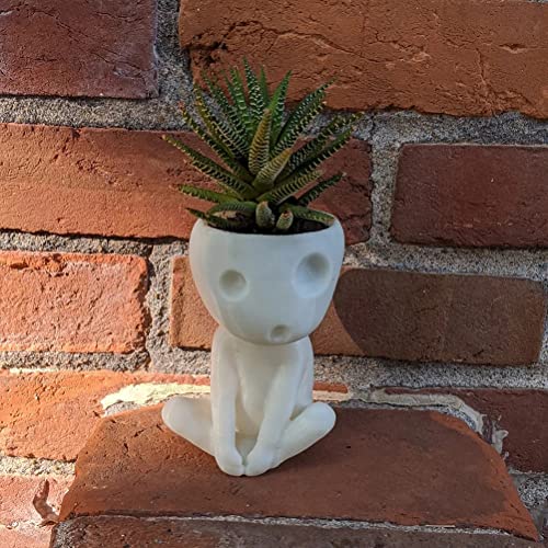 Head Planter Pot, Luminous Face Planter Pot, Cactus Planter, Cute Resin Succulent Planter Bloem Pot voor Home Office Decor 3