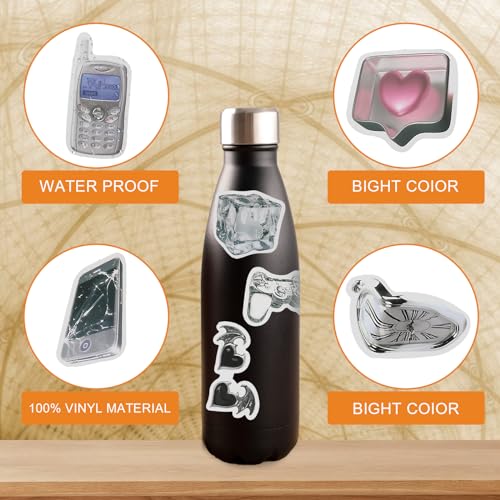 Esthetische Vintage zwart-wit Stickers, 66 stuks Realisme Retro Stickers Fashion Cool Sticker Set Waterdichte Scrapbook Accessoires DIY Craft Decoratie voor Waterfles Laptops 3