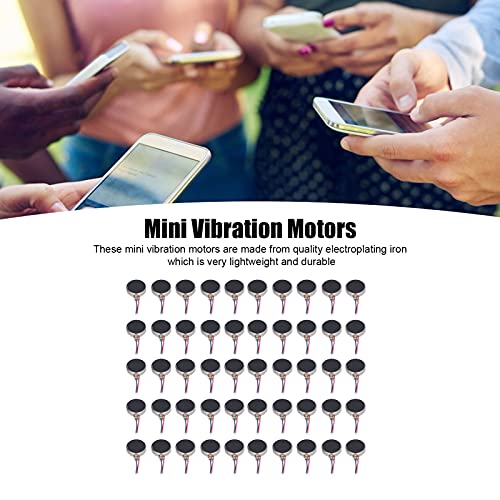 50 st. Mini Vibratie Motoren DC 3V 10x2.7mm Plat anti-interferentie Motor Small Lichtgewicht Low Noise Micro Vibrerende Motor Flat Coin Button Type voor mobiele telefoon 3