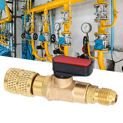 Messing Cooling Bal Valve R410 Shutter Ventieladapter 45BAR Airconditioning Koelkast Vervormde koelkast Compacte balventiel G1/4 G5/16 5