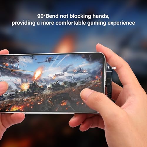 USB C 2.0 Uitbreiding Kabel Type-C Flat Siliconen Kabel Type C 90° Elleboog Man tot vrouw Data Cord, Efficiënt laden en gegevensoverdracht voor mobiele telefoons, stroombanken en 5