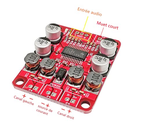 Versterkerbord Stereo Audioversterker Mini Draadloze Digitale AUX Amp Module Bass en Treble Control voor thuis passieve luidsprekers 3