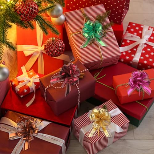 6 stuks Grote Pull Bow, Cadeauverpakking, 22,5cm Ribbon Organza Silver Bows voor Cadeauverpakking, Bruidsmanden Auto 5