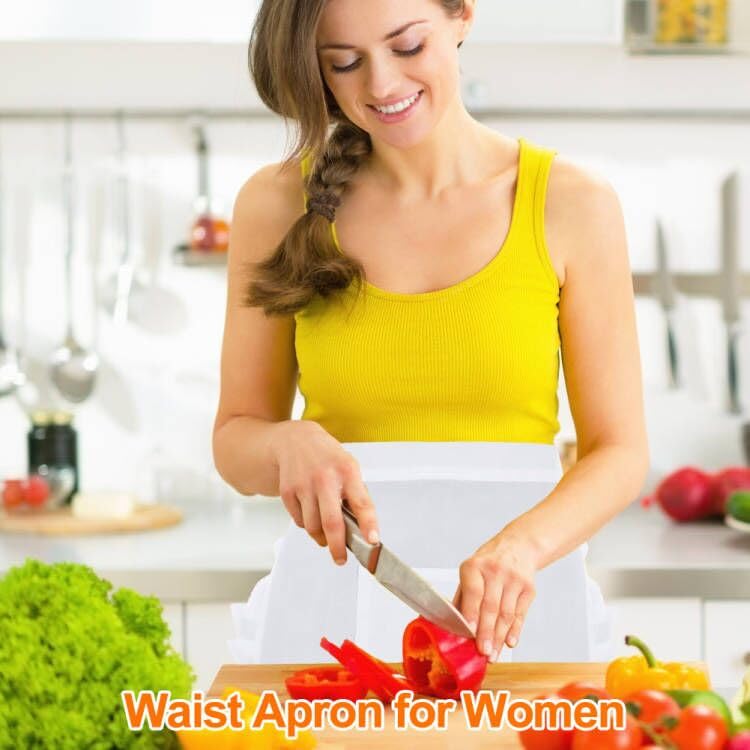 Keukenschort Vrouwen met zakken, schattig half apron Vrouwen Bloemenschort serveerster vrouw voor keuken Bistro Restaurant Cafe