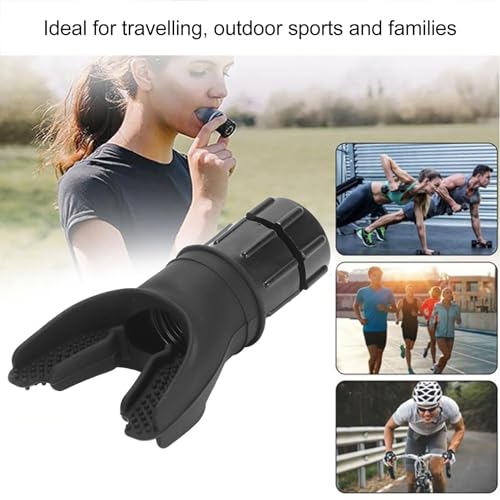 Draagbare Ademtrainer Verstelbare Inhalatie Spiertrainer Verbetert Long Capaciteit Fitness Apparaat (zwart) 4