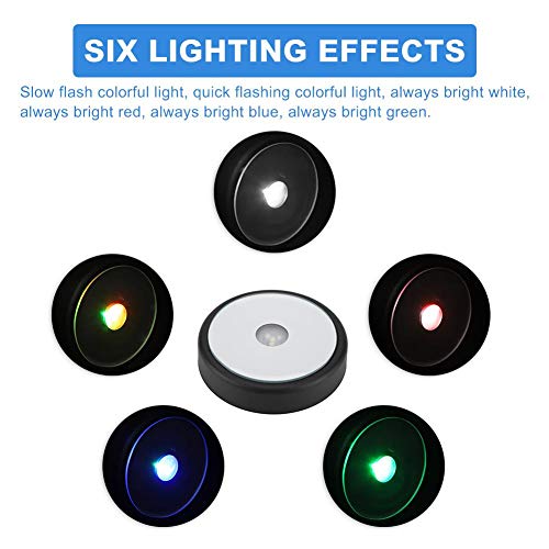 Kristallen lichtbak, USB- of batterijbediende ronde LED-lichtbak met 6 kleurwissellampen, voor thuistextiel en kristallen