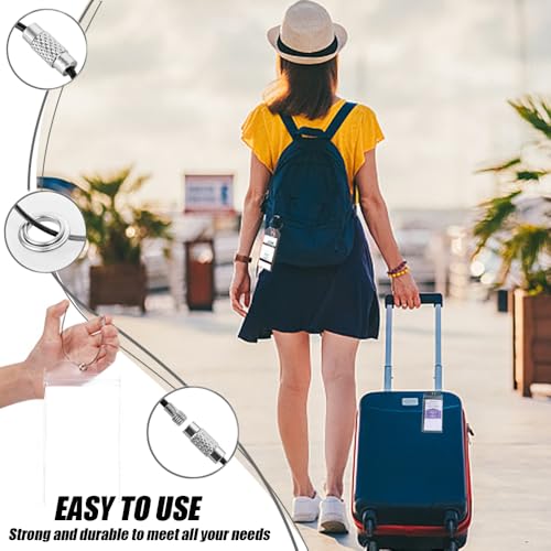 12 stuks Cruise Bagage Tags, 9x19cm Grote Heldere Plastic Bagage Tags Heldere Bagage Tags Geritsde en stalen lusjes, Waterdichte Cruise Bagage Tags voor 3