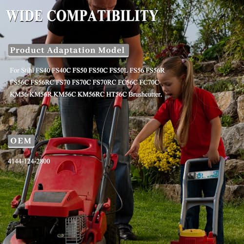 Set van 2 luchtfilters voor Stihl FS40 FS40C FS50 FS50C FS50L FS56 FS56R FS56RC FS56RC FS70 FS70C bosmaaier, vervanging 4144-122-800, luchtfilter met 4-takt motor 3