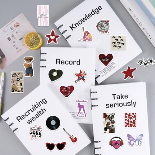 Downtown Y2K Girls Stickers voor tieners en volwassenen, 100 stuks, Y2K Downtown Waterdichte Vinyl Sticker Set, Auto, Motorfiets, Fiets, Skateboard, Snowboard, Bagage, Laptop, Koffer, Helm 4