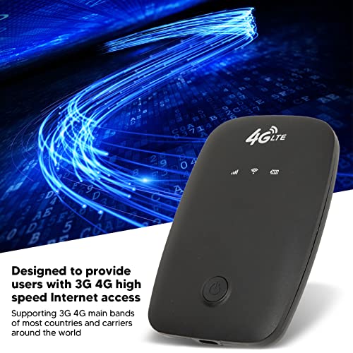 4G LTE Mobiele Wifi Hotspot, 3G 4G Pocket mobiele hotspot met Sim Card Slot, Ontgrendeld Draadloos Internet Router Apparaat, Ondersteuning voor maximaal 10 gebruikers 4