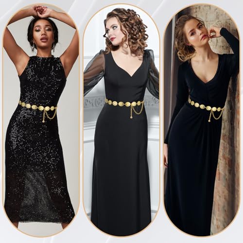 Dames Belt Gold, dames Concho Kettinggordel Metalen Western Cowgirl Belt voor jurk Hollow Out Daisy Cowgirl Belt in goud voor dames Jurken Jeans Sweater 4