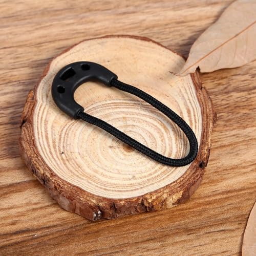 Zipper trekt koord 10 st / zak Zwarte kleine Lariat touw voor Outdoor Travel Kleding Rugzak Accessoires 5