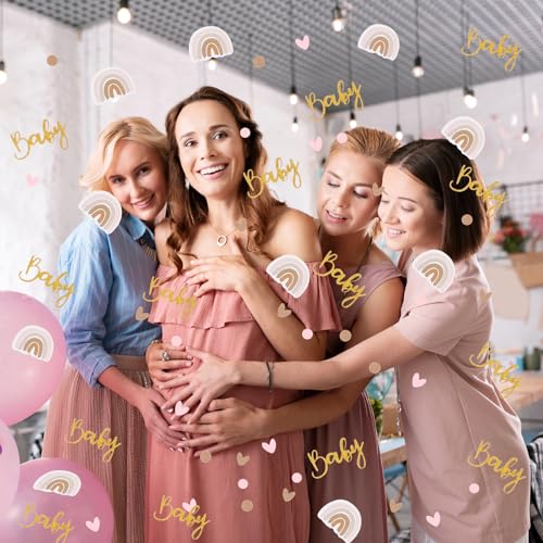 Confetti Baby Douche Confetti 120 Pieces Glitter Confetti Tafel Scattering Decoratie Gold Champagne Rainbow Confetti Baby Geslacht Disclosure IJs Thema Verjaardag Party Decoratie 4