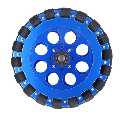 Omni Wheel, Dubbele lager structuur, 8 Inch Heavy Duty Omni Wheel, onderdeel van de Omnidirectionele Aluminium Legering Hub voor DIY Speelgoed Robot 4