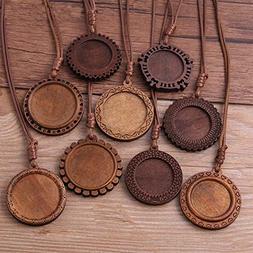 Retro Cabochon Glass Bezel Hangers Craft Set voor Souvenir Medaillon Ketting Cadeau sieraden maken 3