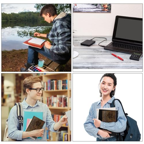 Lederen Notizbuch A6, 18,5x12 cm Vintage Nachfüllbar Reisetagebuch mit Blanko-Seiten, Ringbuch Tagebuch und Skizzenbuch, Dickes Papier, Softcover, Rezeptbuch zum Selberschreiben (Grün) 5