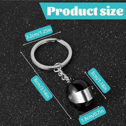 2 stuks motorhelm sleutelhangers, Cadeau Idee voor motorrijders, motor cadeau, 3D Mini sleutelhanger, motor helm sleutelhanger, hanger voor verjaardag vakantie geschenken 3