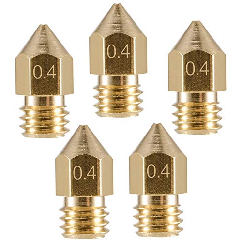 3D Printer Mondstuk, 12 stuks Messing Mondstukken Kit Inclusief 1,75mm Teflon Throat Tube, 0,4mm Extruder Head Nozzle, Cleaning Drills, voor MK8 Makerbot Anet A8 3D Printer