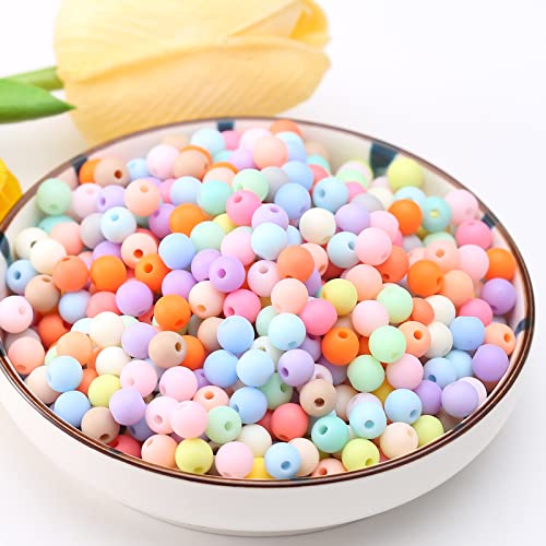 Kralen voor Strijkende Acryl kralen Multicolor ronde Craft Kralen voor armbanden sieraden 6mm 4