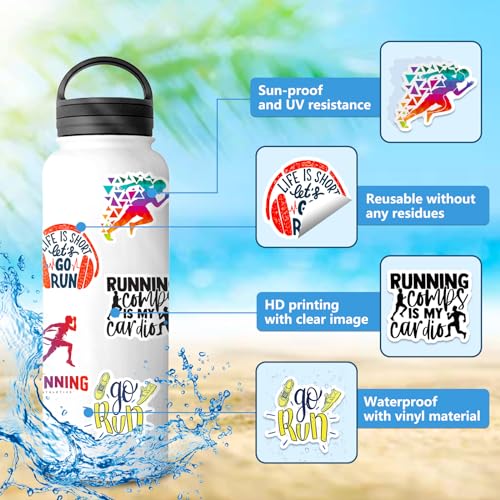 Running Sticker Set voor kinderen tieners 50 stuks waterdicht Vinyl Laptop Skateboard Koffer Helm Autofiets mobiele telefoon Motorrijwiel Bike Scrapbook Cadeau dagboek Cups 5