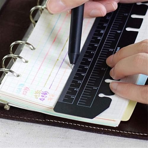 Flexibele liniaal, helder kunststof, PVC, 22cm, A5 ringband compatibel, zacht, buigbaar, onbreekbaar, meetliner, paginaverdeler, agendaorganizer 4