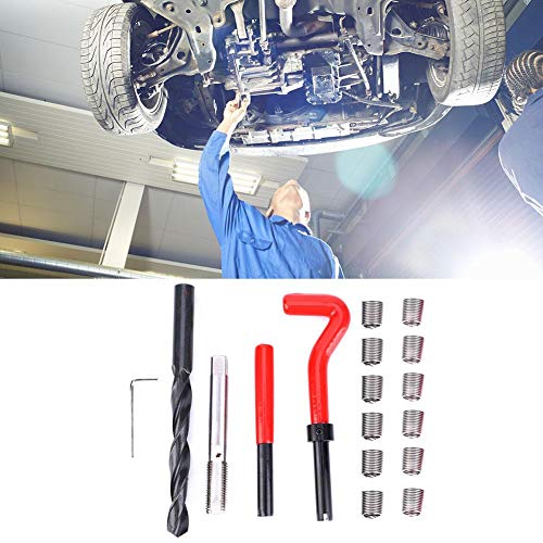 17 st M12x1,5 Draadherstel Kit Thread Sleeve Thread Repair Kit roestvrij Staal binnendraad Reparatie Accessoires Assortiment Kit draad invoegen gereedschap 4