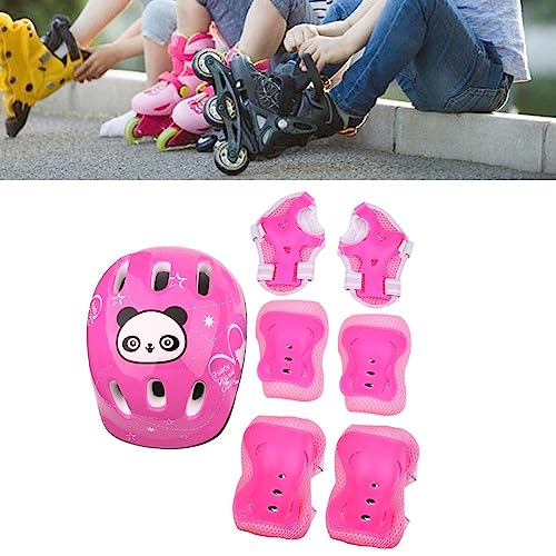 7Pcs/Set Sport Beschermende Set Knieën Brace Atletische Helm Polsbeschermers Verstelbare Kinderen Skateboard Beschermende Gear Set voor Jeugd Fiets Schaatsen