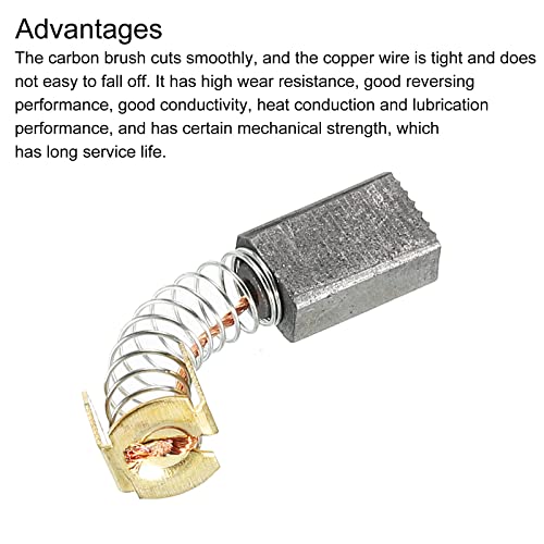 Carbon Penselen 12x8x5mm voor elektrische motoren Power Tool Hoek slijper tafelzaag reserveonderdelen reparatie, 4 Pack 4