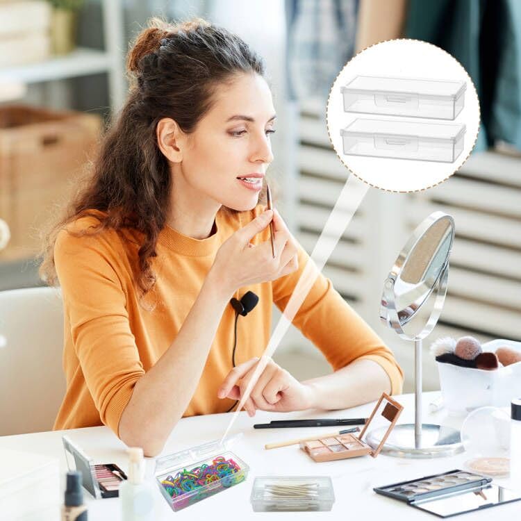 Bad Swab houder Portable Travel Swab houder Kleine Transparante Plastic Katoen Swab Box voor Katoenen tandenstokers (4)