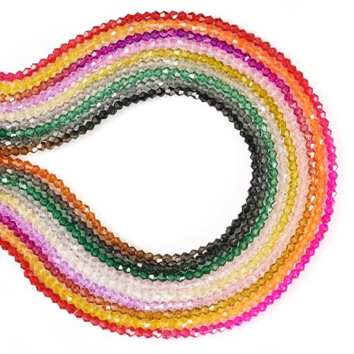 9 strengen facet bicone kralen gradiënt kleur kristal glas losse kralen bulk voor DIY ambachten armbanden kettingen oorbellen sieraden maken