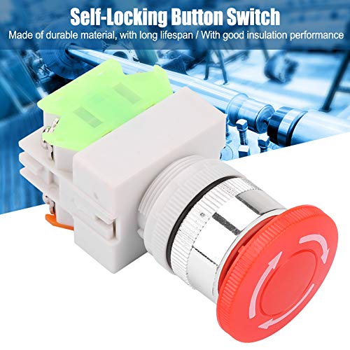 Self Locking Noodgeval, Mushroom Pushknop Switch Plug Industriële Switches 22 Mm Fitting LAY37 11ZS