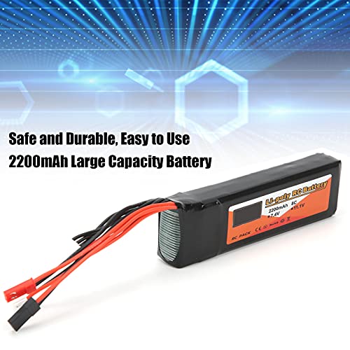 RC 3S Lipo Batterij, 11.1V 2200mAh 8C Lipo Batterij met grote capaciteit voor afstandsbediening Drones Auto's Vliegtuigen 3