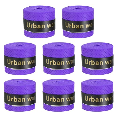 Tennis Badminton Racket Overgrip, 8 Pack Non-Slip Racket Griptape Absorbs Sweat Drum Stick Tape Wrap voor Drumstick Baseball Pickleball Paddle, Paars
