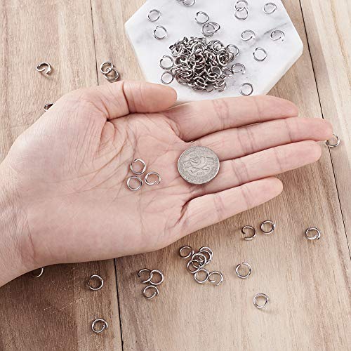 1000 st Roestvrij staal Open Jump Ringen 8mm Ronde 1.2mm Dikke ronde ongesoldeerde ring connectoren voor kettingpost sieraden maken 5