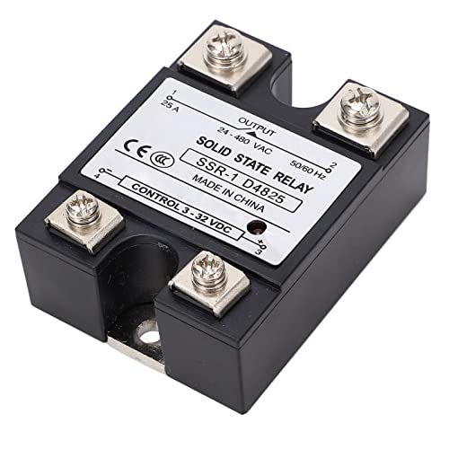 SSR-1 D4810 Solid State Relay, 10A Semiconductor Relay Module 3-32V DC tot 24-480V AC, met transparante hoes voor Home Control